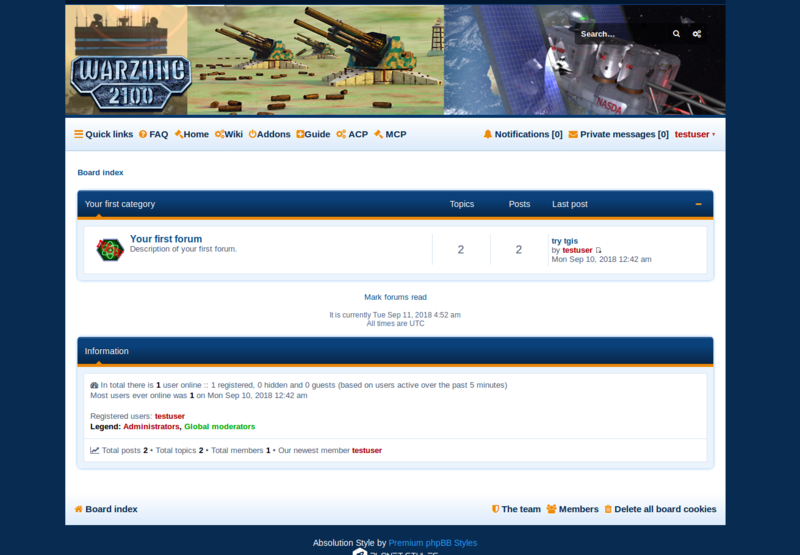 New forum screen shot