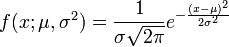 Guassian Probability Density function.png