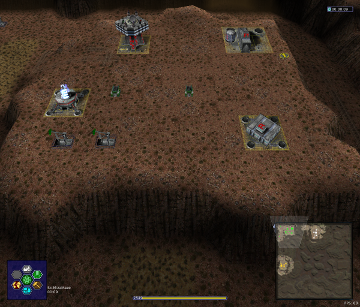 Your starting base in the upper left corner. The other players shown are your AI allies.